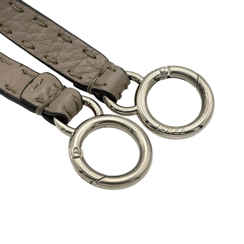 【中古】 FENDI フェンディ Peekaboo Small ピーカブー スモール ショルダーバッグ ハンドバッグ グレー系 レザー×パイソン 中古 USED バッグ
