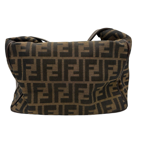【中古】 FENDI フェンディ ZUCCA HAND BAG ズッカ ハンドバッグ ブラウン キャンバス 中古 USED バッグ