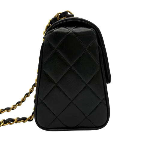 【中古】 CHANEL シャネル MATELASSE CHAINSHOULDERBAG チェーンショルダーバッグ ショルダーバッグ 2番台(1993-1994年) ブラック ラムスキン ヴィンテージ 中古 USED バッグ