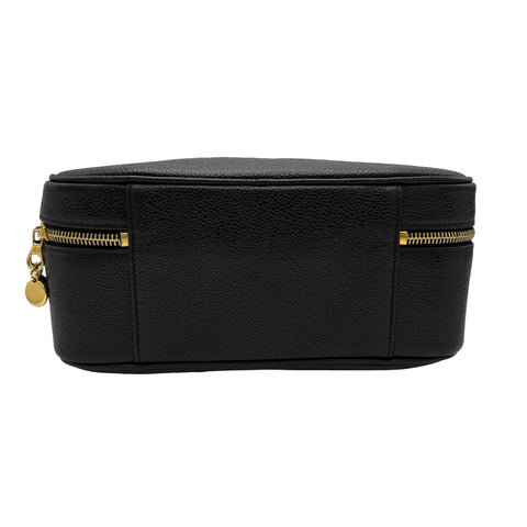 【中古】 CHANEL シャネル 2WAY VANITY BAG デカココ2WAYバニティバッグ ショルダーバッグ メイクポーチ 4番台(1996~1998年) ブラック キャビアスキン 中古 USED バッグ