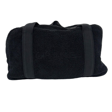 【中古】 CHANEL シャネル ビーチバッグ  タオル ポーチ 三点セット ブラック ブランドバッグ   中古品