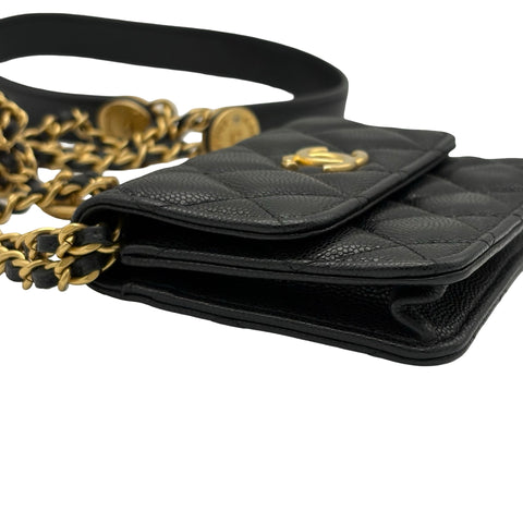 【中古】 CHANEL シャネルMINICHAINBAG ミニチェーンBAG ブラック ブランドバッグ ショルダーバッグ 中古品