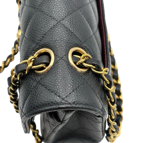 【美品】 CHANEL シャネル MATELASSE 23 マトラッセ23 ショルダーバッグ ICチップ(2021年~) ブラック キャビアスキン 中古 USED バッグ