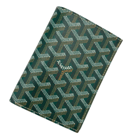 【入荷情報】 GOYARD ゴヤール WALLET 二つ折り財布 小物 グリーン カーフ×キャンバスレザー 美品