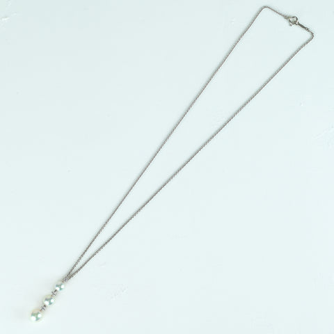 【中古】MIKIMOTO ミキモト K18WG PEARLパールネックレス 5.8 - 7.2mm 4.2g 41.5cm one price