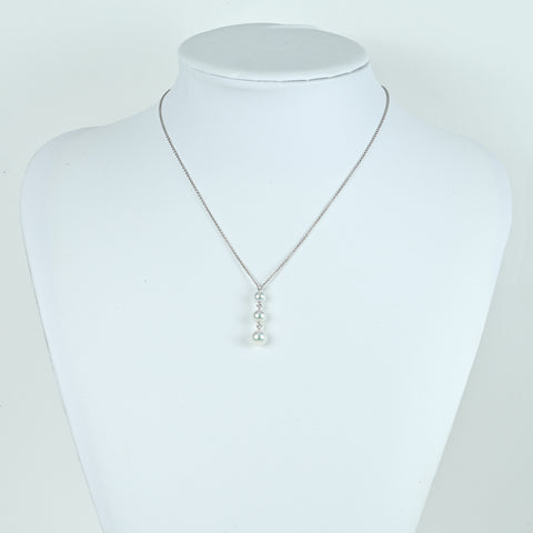 【中古】MIKIMOTO ミキモト K18WG PEARLパールネックレス 5.8 - 7.2mm 4.2g 41.5cm one price