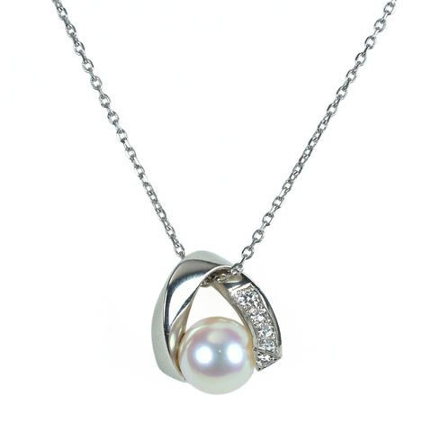 【中古】MIKIMOTO ミキモト PT900/PT950  アコヤパールペンダントネックレス P8.7mm 44cm 8.9g one price