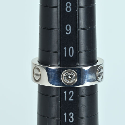 【中古】CARTIER カルティエ K18WG DIAMOND RING ラブリングハーフダイヤ 8.7g #11（#51） ONE PRICE