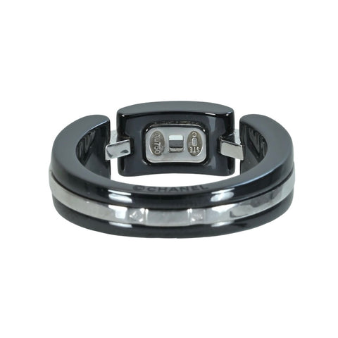 【中古】CHANELシャネル K18WG/ブラックセラミック ウルトラ ダイヤモンドリング 6.6g  #15 指輪