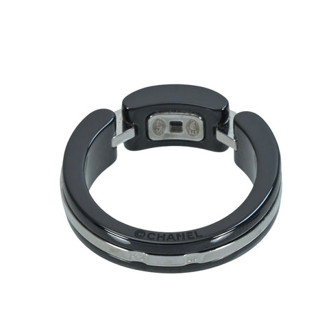 【中古】CHANELシャネル K18WG/ブラックセラミック ウルトラ ダイヤモンドリング 6.6g  #15 指輪