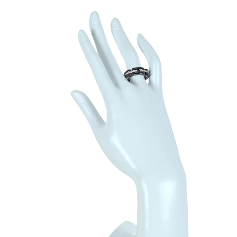 【中古】CHANELシャネル K18WG/ブラックセラミック ウルトラ ダイヤモンドリング 6.6g  #15 指輪