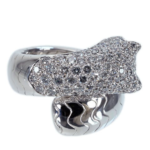 【中古】CARTIER カルティエ K18WG PANTHERE LA CALDA パンテール ラカルダリング  21.6g #54