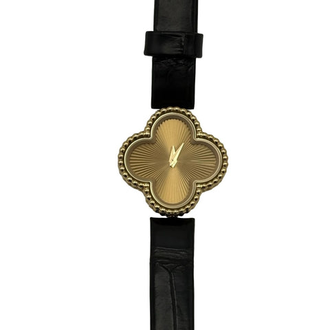 【中古】Van Cleef＆Arpels ヴァンクリーフ＆アーペル K18 スウィートアルハンブラウォッチ QZ 腕時計 レディース