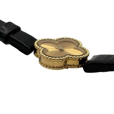 【中古】Van Cleef＆Arpels ヴァンクリーフ＆アーペル K18 スウィートアルハンブラウォッチ QZ 腕時計 レディース
