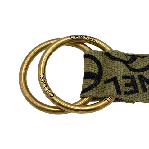 【中古】 CHANEL シャネル BELT ベルト 小物 カーキ 中古 SALE セール