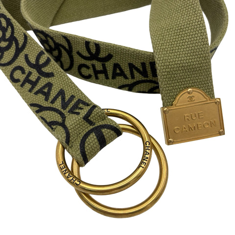 【中古】 CHANEL シャネル BELT ベルト 小物 カーキ 中古 SALE セール