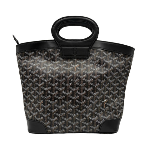 【中古】 GOYARD ゴヤール BELUGA PM ベルーガ PM ハンドバッグ ブラック キャンバス カーフスキン 中古 USED バッグ