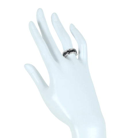 【中古】CHANEL シャネル K18WG/ブラックセラミック ウルトラ ダイヤモンド40p リング 指輪 8.7g
