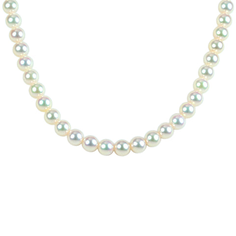 【中古】 MIKIMOTO ミキモト K18YG AKOYA PEARL アコヤパールネックレス 5.0 - 5.5mm  82cm 33.5g ONE PRICE