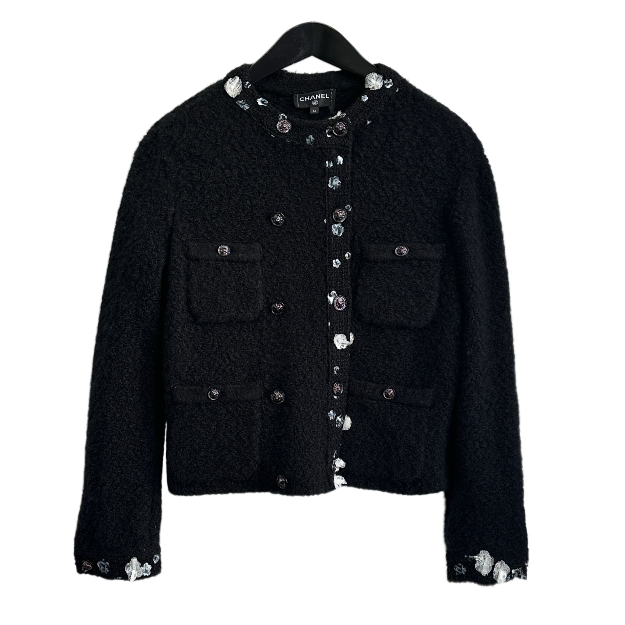 中古】 CHANEL シャネル cardigan カーディガン ジャケット 36 USED