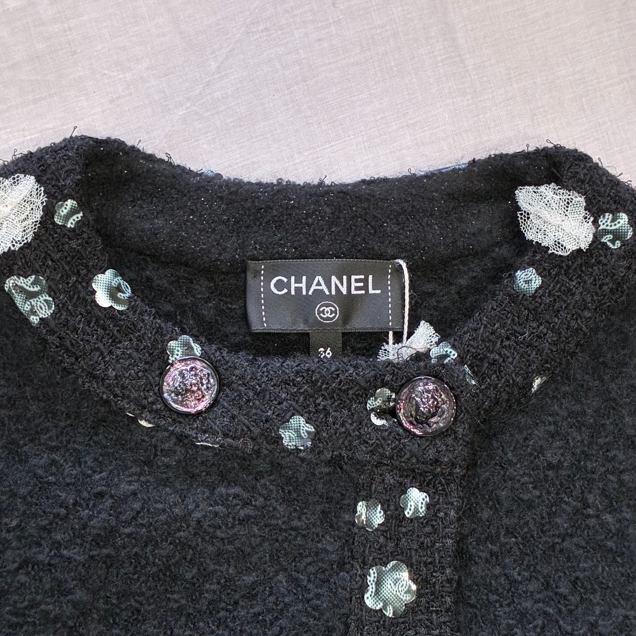 中古】 CHANEL シャネル cardigan カーディガン ジャケット 36 USED