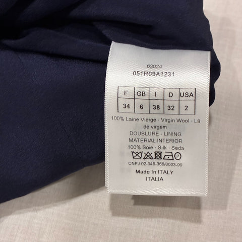 【中古】 Christian Dior クリスチャンディオール ONEPIECE チェック柄フレンチスリーブワンピース 34 USED 中古 CLOTHES 洋服