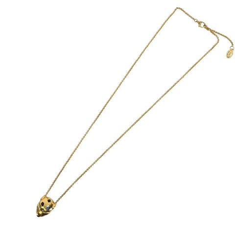 【中古】CARTIER カルティエ K18YG PANTHERE パンテール ドゥ カルティエ  ツァボライト/オニキス/ブラックラッカー ネックレス 10.7g