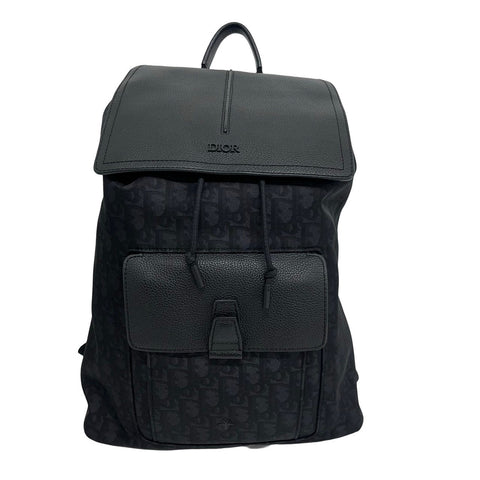 【中古】Christian Dior クリスチャン ディオール BACK PACK バックパック ブラック ナイロン×レザー 中古 USED バッグ