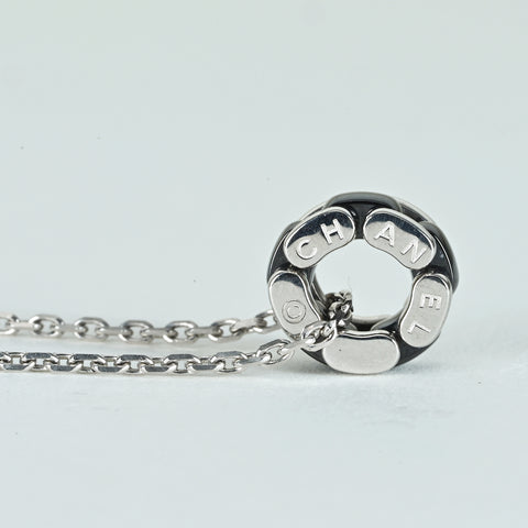 【中古】CHANEL K18WG ULTRA COLLECTION NECKLACE シャネル ウルトラ K18WG ブラックセラミックペンダントネックレス 10.5g