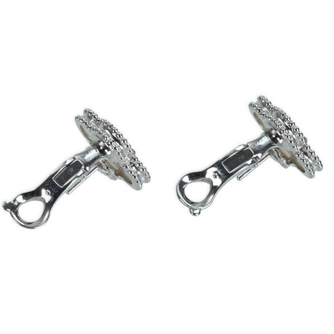 【中古】Van Cleef＆Arpels ヴァンクリーフ＆アーペル K18WG VINTAGE ALHAMBRA ヴィンテージアルハンブラ マザーオブパールピアス 7.8g