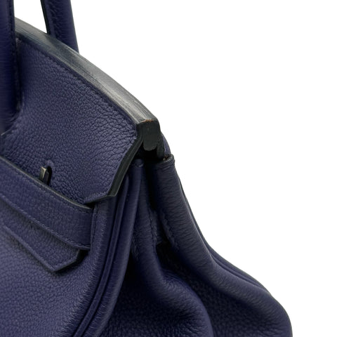 【中古】 Hermes エルメス BIRKIN30 バーキン30 ハンドバッグ C刻(2018年) ブルーエンカー/ボルドー トゴ 中古 USED バッグ