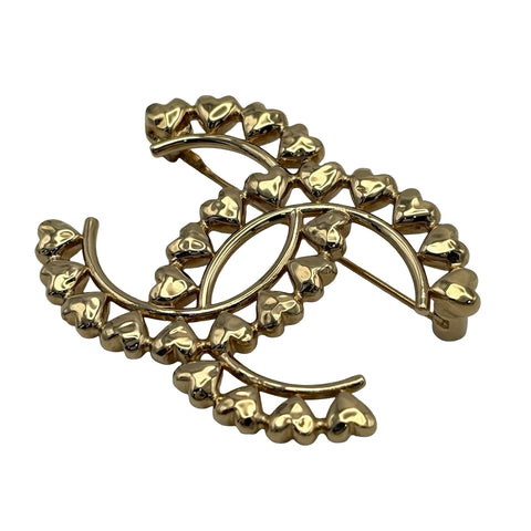 【中古】 CHANEL シャネル COCO MARK BROOCH ココマーク ハート ブローチ ゴールド GP 中古
