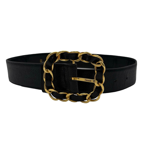 【中古】 CHANEL シャネル  BELT ベルト ブラック USED 小物