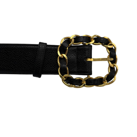 【中古】 CHANEL シャネル  BELT ベルト ブラック USED 小物