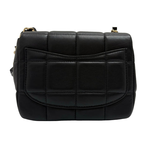 【中古】 CHANEL シャネル MINI FLAP BAG ミニフラップバック ショルダーバッグ ICチップ(2021年∼) ブラック ラムスキン 中古 USED バッグ