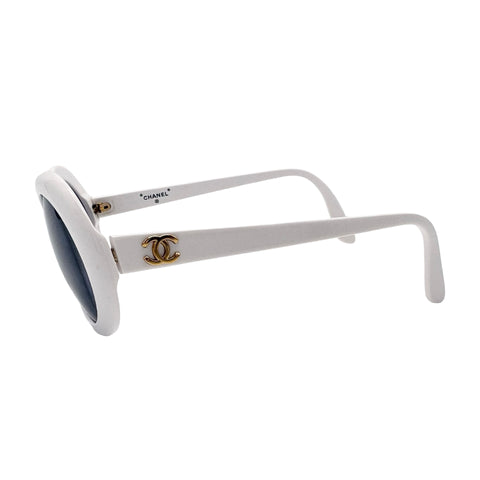 【中古】 CHANEL シャネル SUNGLASS サングラス 小物 ホワイト 中古