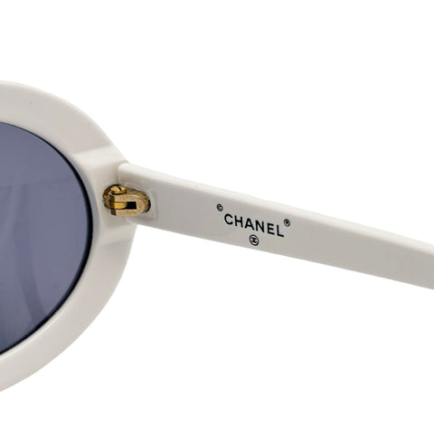 【中古】 CHANEL シャネル SUNGLASS サングラス 小物 ホワイト 中古