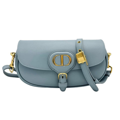 [Used] Christian Dior BOBBY East West Shoulder Bag IC Chip (2021-) Blue Calfskin Used Bag 