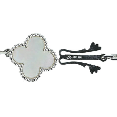 【中古】Van Cleef & Arpels ヴァンクリーフ＆アーペル K18WG MAGIC ALHAMBRA NECKLACE マジックアルハンブラ ロングネックレス、16モチーフ 72g