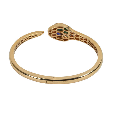 【中古】BVLGARI ブルガリ K18PG セルペンティ セドゥットーリ サファイアブレスレット  21.0g