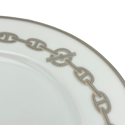 [Unused] Hermes Chaine d'Ancre Plates, Small Items, Ceramic, Plates, Set of 2, Unused 