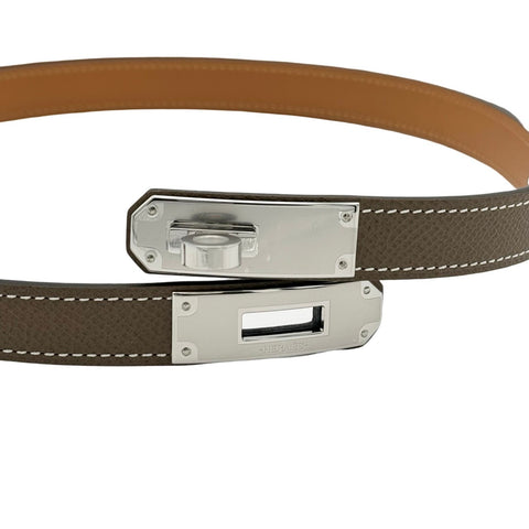 [Brand new, unused] Hermes BELT KELLY, accessory, belt etoupe, Epsom, brand new, women's, gift 