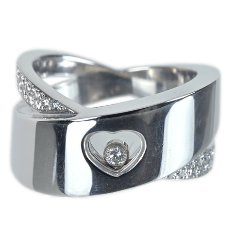 【中古】CHOPARD ショパール Happy Diamond K18WGハッピーダイヤモンドリング 16.4g #14