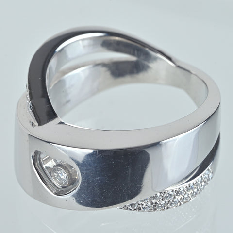 【中古】CHOPARD ショパール Happy Diamond K18WGハッピーダイヤモンドリング 16.4g #14