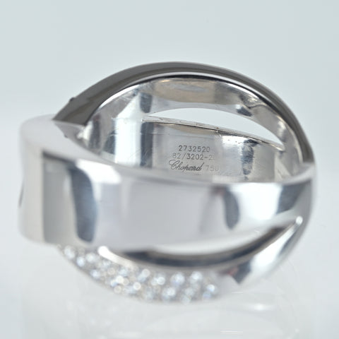 【中古】CHOPARD ショパール Happy Diamond K18WGハッピーダイヤモンドリング 16.4g #14