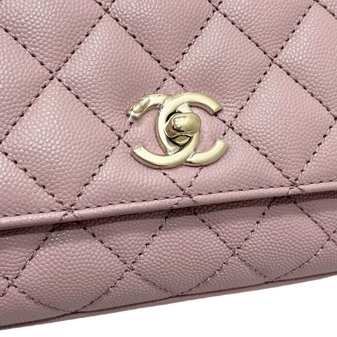 【美品】 CHANEL シャネル COCO HANDAL XXS ココハンドルXXS ハンドバッグ ICチップ(2021年～) ピンク キャビアスキン 中古 PINK CAVIARSKIN USED バッグ