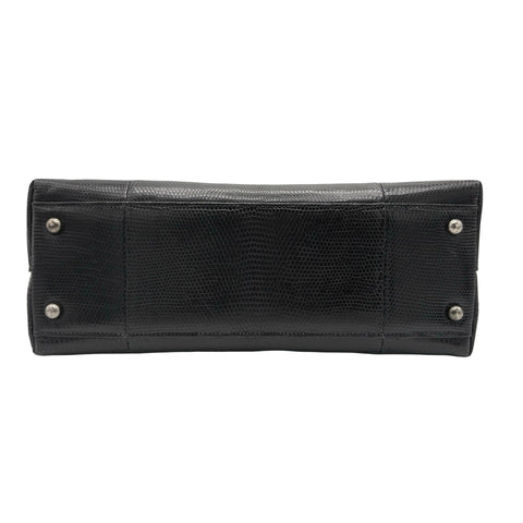 【中古】 CHANEL シャネル COCO HANDLE BAG ココハンドル ショルダーバッグ 21番台(2016年) ブラック リザード USED USED バッグ