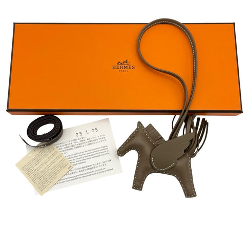 【中古】 Hermes エルメス RODEO PEGASE PM ロデオペガサスPM チャーム エトゥープ ラムスキン/カーフスキン 新品 ETOUPE LAMBSKIN/CALFSKIN