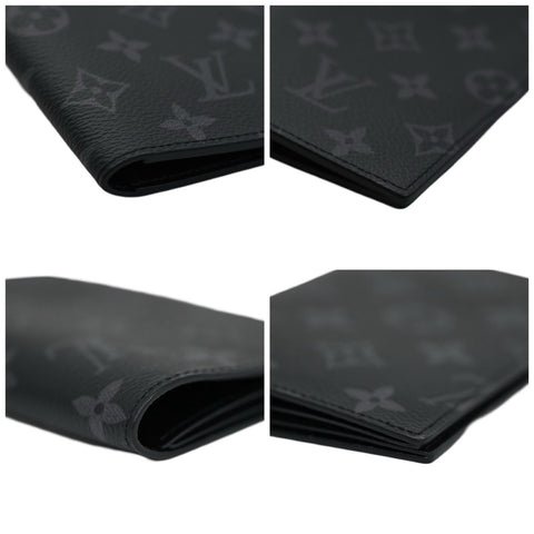 [Used] LOUIS VUITTON Passport Cover Black Canvas Used BLACK CANVAS 