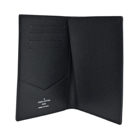 [Used] LOUIS VUITTON Passport Cover Black Canvas Used BLACK CANVAS 